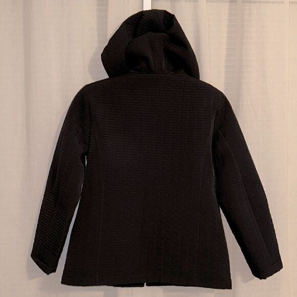 ESPRIT M Black Quilted Lightly Insulated Hooded Full Zip Jacket - Picture 3 of 14